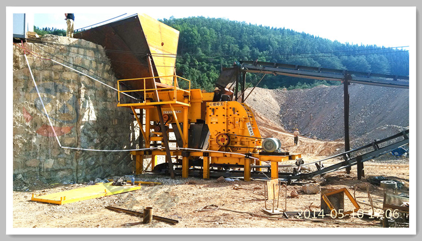 云南昆明海口二合一高轉(zhuǎn)速反擊破制石英砂生產(chǎn)線(xiàn)